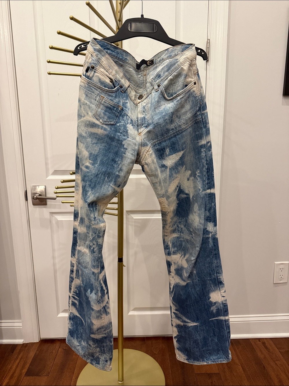 Just Cavalli Low Rise Baggy Bleached Jeans